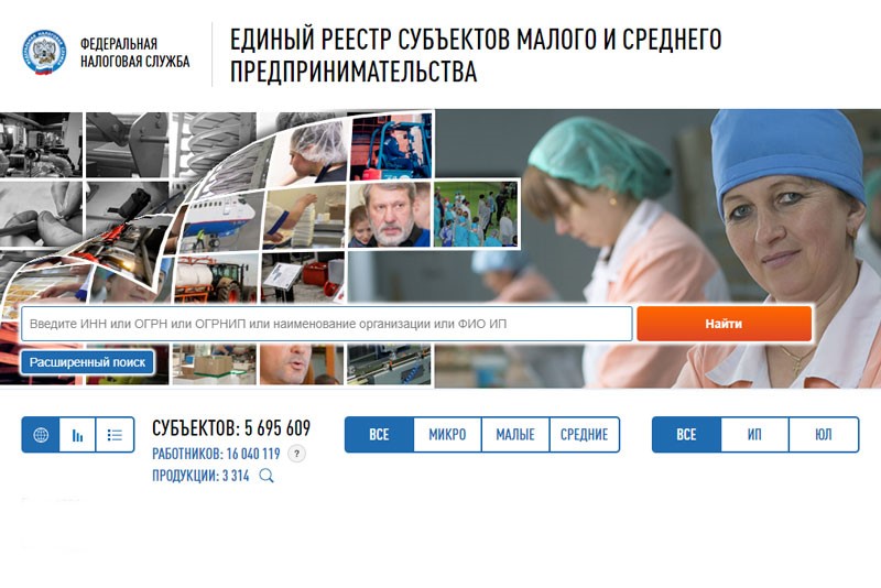 единый реестр малого и среднего предприним
